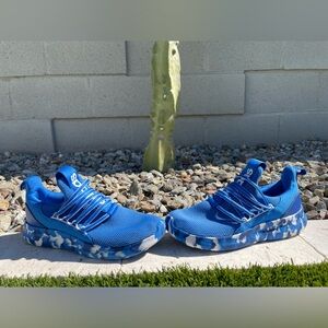 Adidas Blue Sneakers with Camouflage Detail